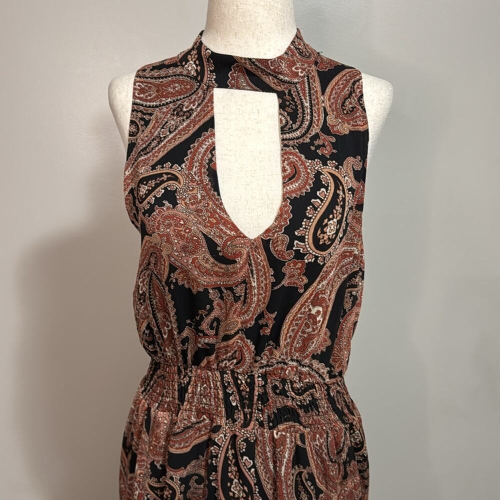 DRESS FORUM Women's Rustic Paisley Ruffled Halter Dress Size S - Picture 7 of 8